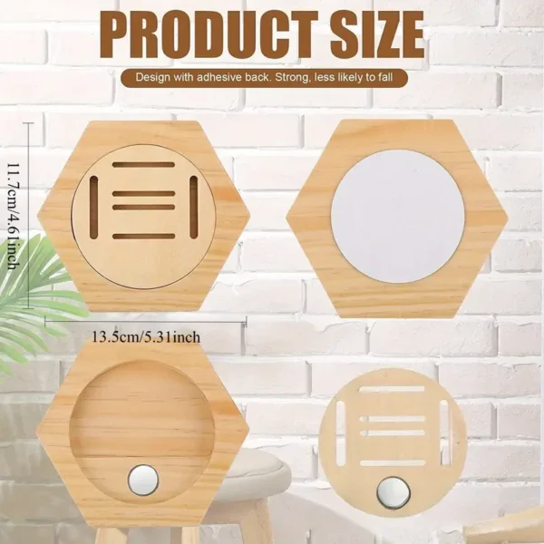 Hexagonal Wooden Medal Display Rack - Image 4