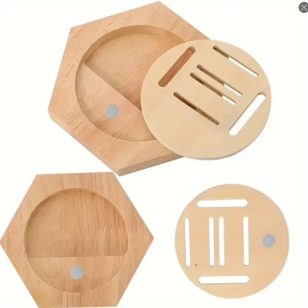 Hexagonal Wooden Medal Display Rack - Image 9