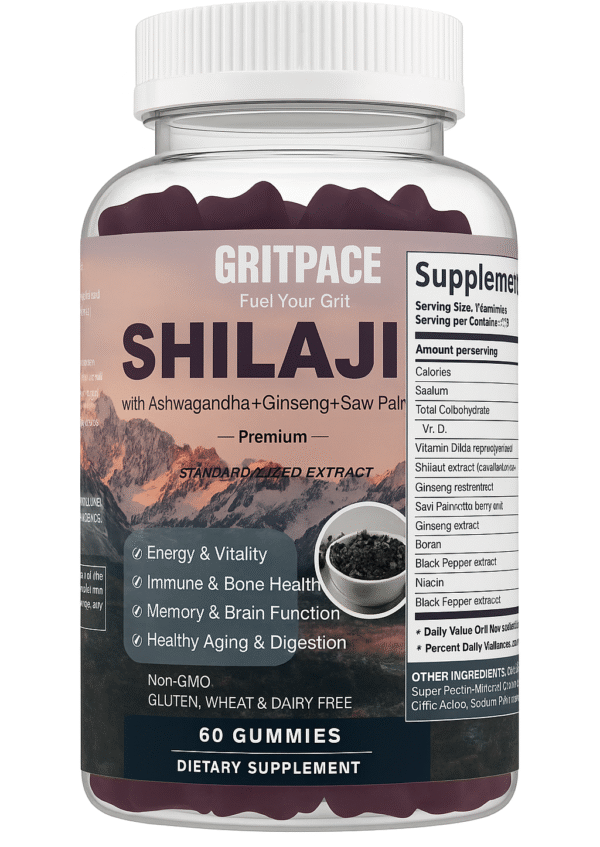GritPace Shilajit Gummies – Natural Power. Endurance Reinvented