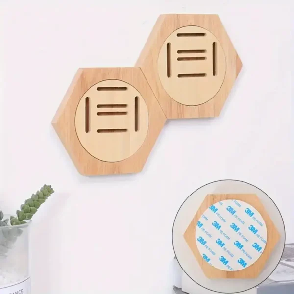 Hexagonal Wooden Medal Display Rack - Image 8