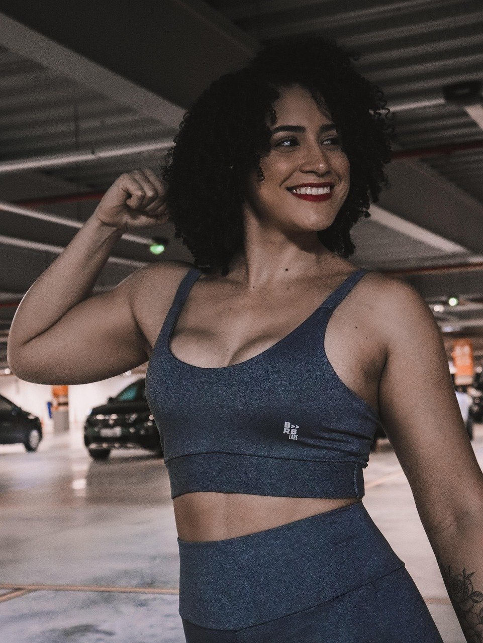 woman, athlete, fit, smile, happy, portrait